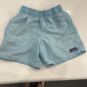 Boys Patagonia Baggies. Light Blue. Size XS